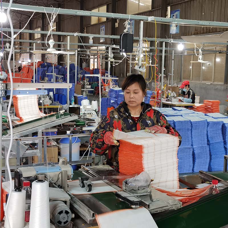 马尾洗洁巾工厂展示